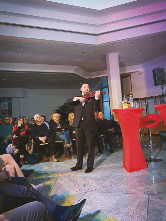 Janós Oláh am 22.01.2020 in der Sparkasse Donnersberg in Rockenhausen
